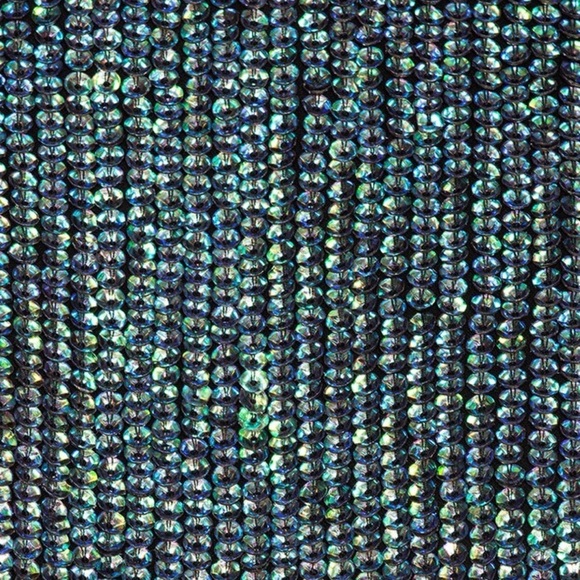 Retrofete Grace Dress – Metallic Turquoise Size S - Picture 8 of 14